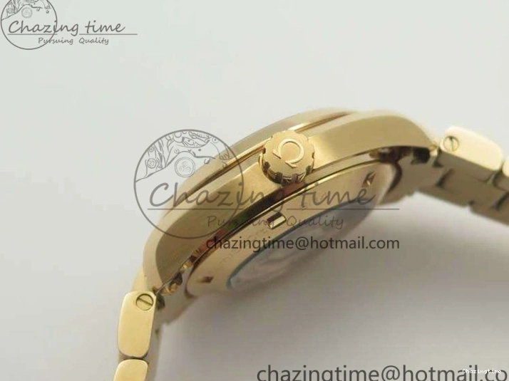 0317 Timeless Aqua Terra Ladies 35mm RG V6F Best Edition White MOP Dial On RG Bracelet A 8102